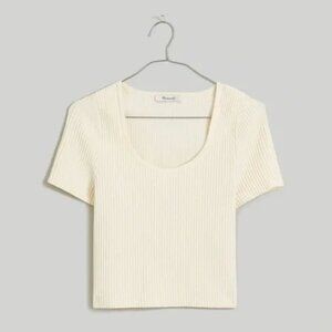 Madewell Ottoman Crop Sweater Tee (Size M)